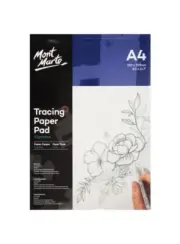 Mont Marte Tracing Paper Pad A4 40 Sheets 60gsm Sketching Overlays Transparent
