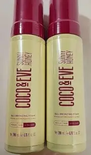 COCO & EVE Sunny Honey Bali Bronzing Foam Ultra Dark 6.76oz Sealed 2 Pack