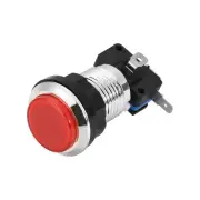 Game Push Button 33mm 12V LED Illuminated Switch with Micro switch Red 1pcs