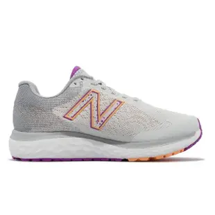 【NEW BALANCE】慢跑鞋 Fresh Foam 680 V7 D 寬楦 女鞋 灰 紫 橘 反光 運動鞋 NB 紐巴倫(W680GN7-D)