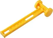 Yellow Camping Hammer, Portable Double-Faced Plastic Tent Stake Peg Mallet Remover for Outdoor Tent Accessory without Damage