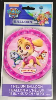Paw Patrol Girl Pink 18" Mylar Foil Round Balloon Skye Everest Marshall
