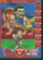 Pearce Hanley 2014 Teamcoach Footy Pointer Card Brisbane Lions FP-02