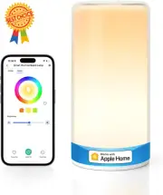 Smart Bedside Lamp – WiFi Dimmable, RGB & White, Works with Alexa,Google,HomeKit