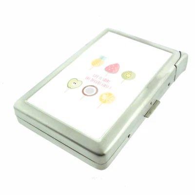 Short Life Dessert Em1 100's Size Cigarette Case with Built in Lighter Wallet