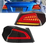 Tail Lights 2015-21 Compatible With Subaru WRX/WRX STI Smoke LED Sequential Bar Lamps L+R