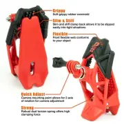 Gripper Mount for GoPro or DJI Osmo Action Camera -Ripper Red
