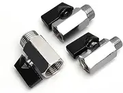 REDUCING Valve Brass Ball Valve Air Compressor Water Gas Oil Shut Off Valve 1/8" 1/4" 3/8" 1/2" BSP Threaded Mini Male to Female Relief Valves(1/4",Male to Male_Mini-Black)