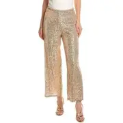 Nicole Miller Womens Pink Sequined High Rise Dressy Wide Leg Pants M BHFO 6578