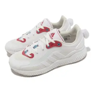 【adidas 愛迪達】慢跑鞋 Jelly Bounce 女鞋 白 紅 CNY 新年 兔年 兔子尾巴 運動鞋 愛迪達(ID4252)