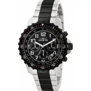 Invicta Men's Watch Specialty Chrono Black Dial Two Tone Steel Bracelet 1326