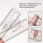 10pcs Measuring Ruler Bendable Measuring Precise Scale Nail Ruler Easy to Carry