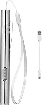 EZONEDEAL USB Pen Light LED Torch for Nurses,Stainless Steel Medical Pocket Flashlight Rechargeable Mini Torch Handy Penlight with Clip