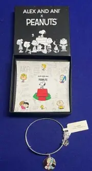 Alex And Ani Peanuts Linus And His Blanket Charm Bracelet New