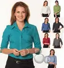 Ladies Shirt Size 6 8 10 12 14 16 18 20 22 24 26 28 30 3/4 Sleeve Blouse Womens