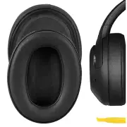 Geekria Protein Leather Ear Pads for Sony WH-XB900N Headphones (Black)