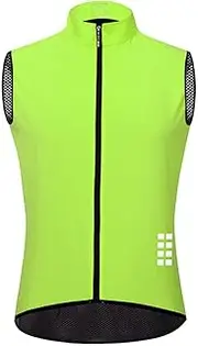 [KAYLRE] Reflective Vest Men Cycling Base Layer Vest Summer Breathale Keep Dry Mesh Sleeveless Running Vest Sport Undershirt Reflective Top Cat Reflective Vest (Color : Green, Size : XL)