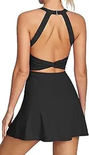 [Heathyoga] Womens Workout Romper Shorts Tummy Control One Piece Jumpsuit for Women Yoga Bodycon Romper Unitard Bodysuit