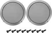 uxcell 2 Pcs 8inch Black Speaker Grill Mesh Metal Woofer Guard Protector Dust Cover Iron Gray Decorative Circle ABS Frame with Screws for Home Audio Car Speaker Replacement