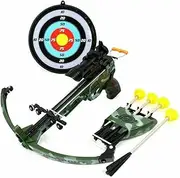 Kids Real Shooting Toy Camouflage Crossbow Archery Set Suction Arrows & Target