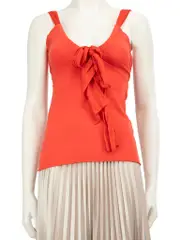 Orange Tank Top With Bow
