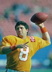 Quarterback Steve Young Tampa Bay Buccaneers passes during pregame- Old Photo