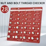 Thread Gauge 28x Nut & Bolt Thread Checker Identifier Aluminum Inch &Metric Set
