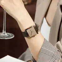 在飛比找樂天市場購物網優惠-手錶女新款韓國時尚潮流學生表正方形簡約皮帶時裝女表 夏沐生活
