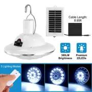 Outdoor 22LED Solar Camping Lights Hanging Tent Lamp Patio Garden+Remote Control