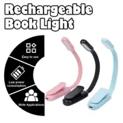 Usb Rechargeable Mini Led Book Light 360° Bending Angle 3-colors Stepless Brigh