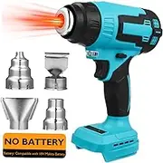 CRILSTYLEO Quick Heat Electric Hot Air Heater with Nozzles Cordless Handheld Blower for Tinting 4 Types of Tips