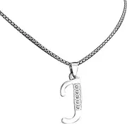 [Renhekek] Initial Necklaces for Women Capital Letter Necklaces Letter Pendant Necklaces Script Name Monogram Necklaces Wedding Bridesmaid Fashion Jewelry Letter J