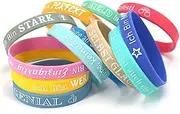 12 Devon Inspirational Quotes Silicone Bracelets, Rubber Wristbands for Men and Women Outdoor Sports, One size, Silicone, no gemstone