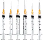 100 Pack - 2.5ml Syringes with Needle 25Ga, Individually Sealed Packaged
