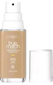 L'Oreal Paris True Match Super Blendable Foundation Makeup, W5, Medium, 1 Fl Oz