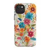 For iPhone 14 Plus Case Protective MagSafe Compatible Cover Floral Symphony