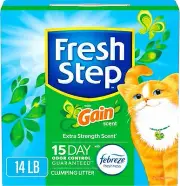 Fresh Step Clumping Cat Litter with Febreze Gain Scent Long Lasting 14 lb
