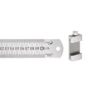 Stainless Steel Ruler with 40mm Scriber Block 48" Metric Inch Ruler, Silver Tone