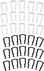 Fuel Line Retainer Clips Assortment Kit, 15 Pieces of 3/8" and 15 Pieces of 5/16", White and Black, Automotive Fuel System Lines