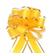 5pcs 4 Inch Large Big Pull Bow Gift Wrapping Bows Ribbon for Christmas, Yellow
