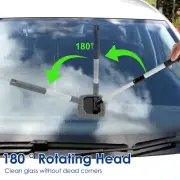 2Pcs Windshield Cleaning Tool Retractable Car Window Cleaner with 2 ✸