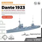 SSMODEL 502-AV1.7 1/350 Military Model Kit Italy Dante Alighieri Battleship 1923