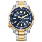 NEW CITIZEN ECO DRIVE MAN'S AUTOMATIC PROMASTER TWO TONE DIVE WATCH NY0154-51L