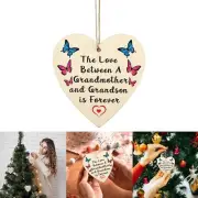 Hu Die Love Wooden Single Printed Pendant Christmas Tree Pendant Love Pendant