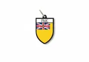 keychain key chain ring flag national souvenir shield niue