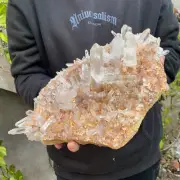 11.4lb Natural Clear White Quartz Crystal Cluster Rough Healing Specimen