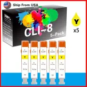 5PK CLI 8 Yellow Ink Cartridge CLI-8 for PIXMA iP6700D Printer