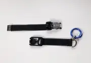 Dolce & Gabbana Black Logo Clip-on Ring Unique Duffle Key Chain / Bag Charm