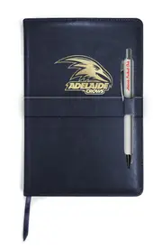 Adelaide Crows AFL PU Leather Notebook and Pen Gift Pack