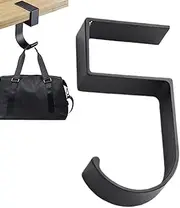 Bag Hanger for Table - Under Desk Headphone Holder | Multifunctional Portable 5-Shaped Hook, Movable Table Rack, Heavy Duty Organizer for Clothes Hats Coats